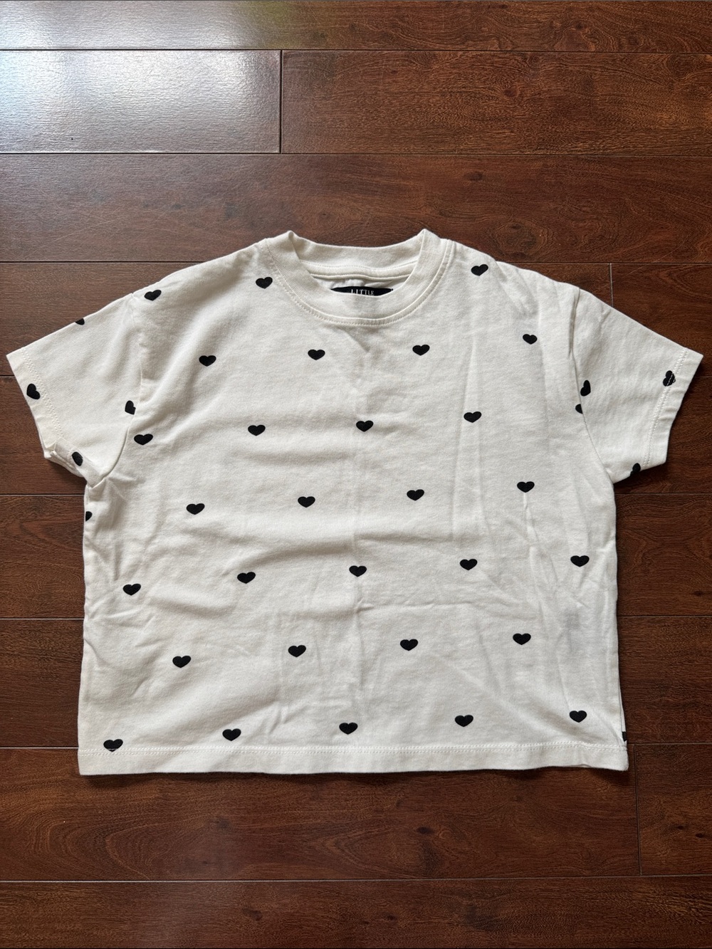 Brunette the Label 'All Over Tiny Heart' Kids Boxy Tee